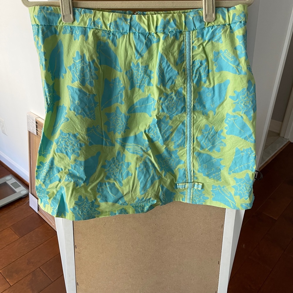 Vintage Lilly Pulitzer Blue Green Seashell Skort Medium